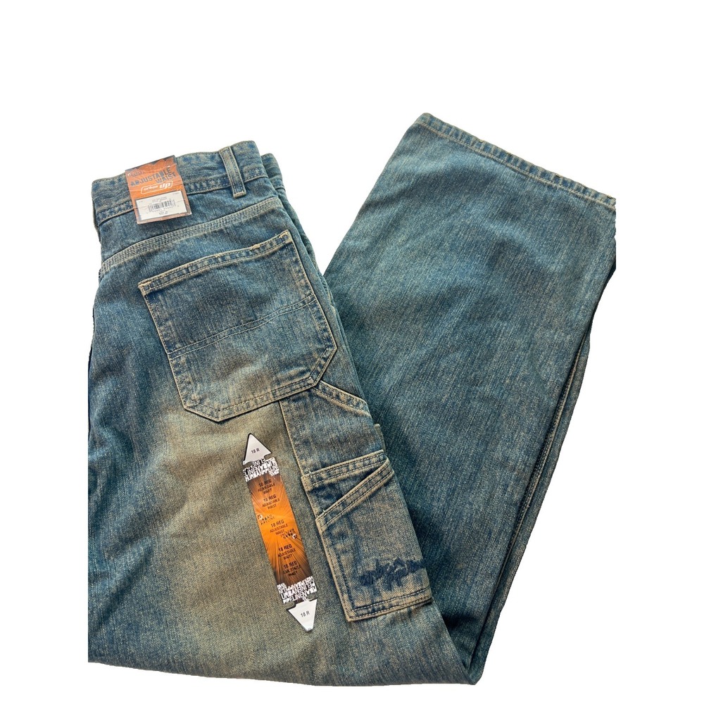 Urban Pipeline Boys Carpenter Jeans Sz 18R Blue Cotton Stone Wash W30 L29 NWT
